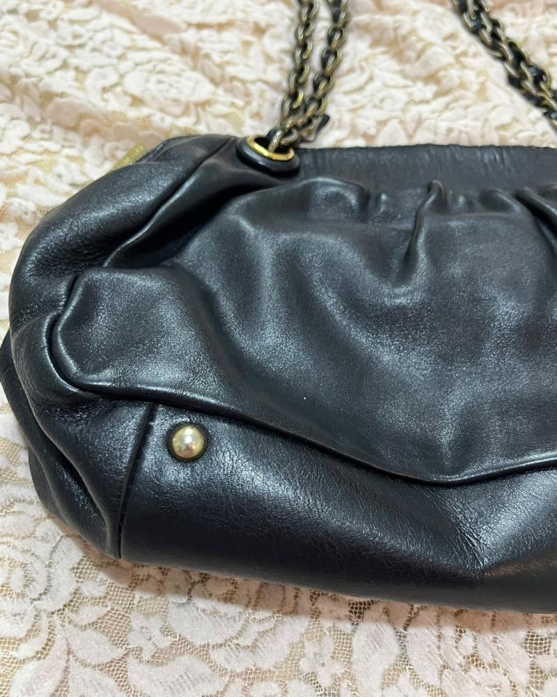 Marc Jacobs Black Leather Chain-Strap Shoulder Bag