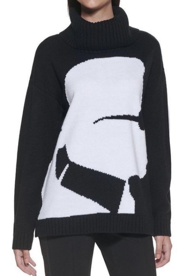 KARL LAGERFELD PARIS Karl Silhouette Turtleneck Sweater , M size