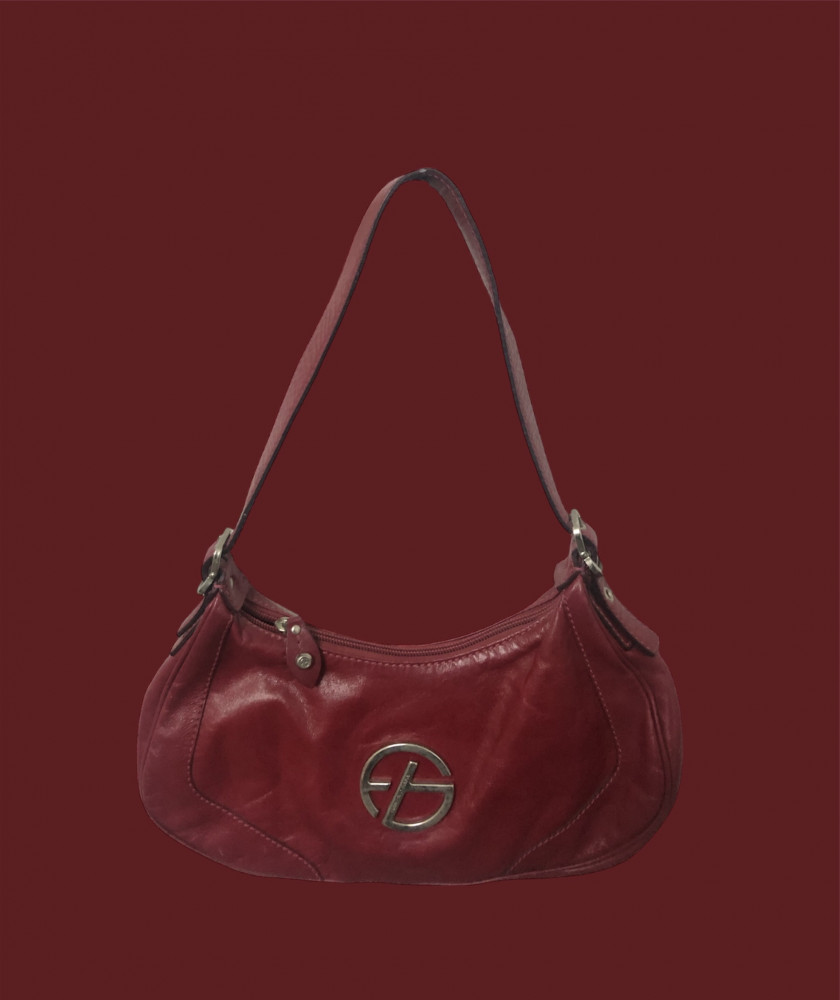 Red Leather Francesco Baisia Mini Bag