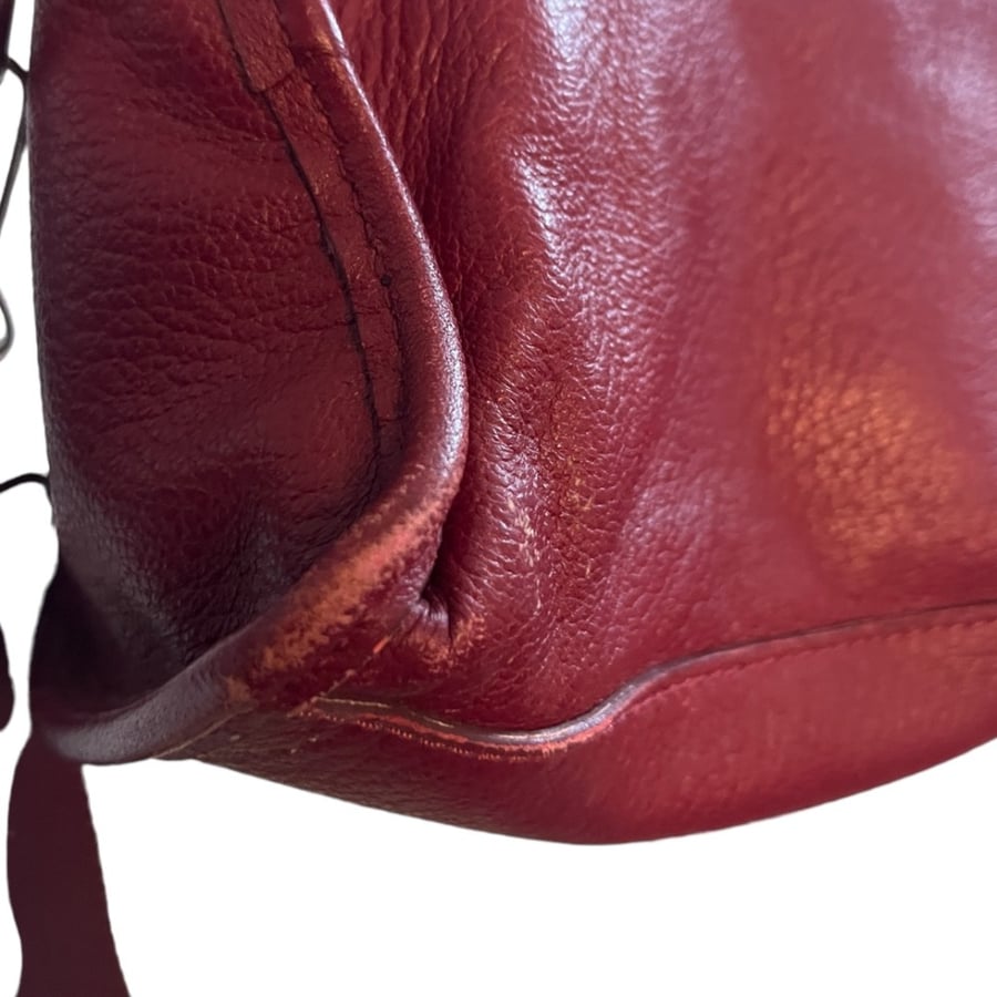 Balenciaga Red Leather Mini Classic Metallic Edge City Bag