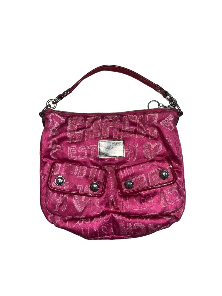 Coach poppy 14561 hot pink shoulder carry, shoulder sling bag