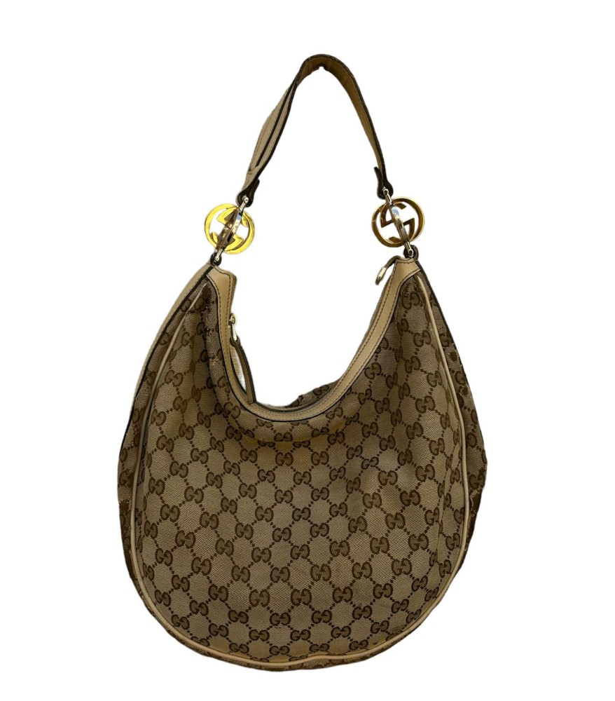 ‏Gucci Twins Hobo GG Canvas Medium