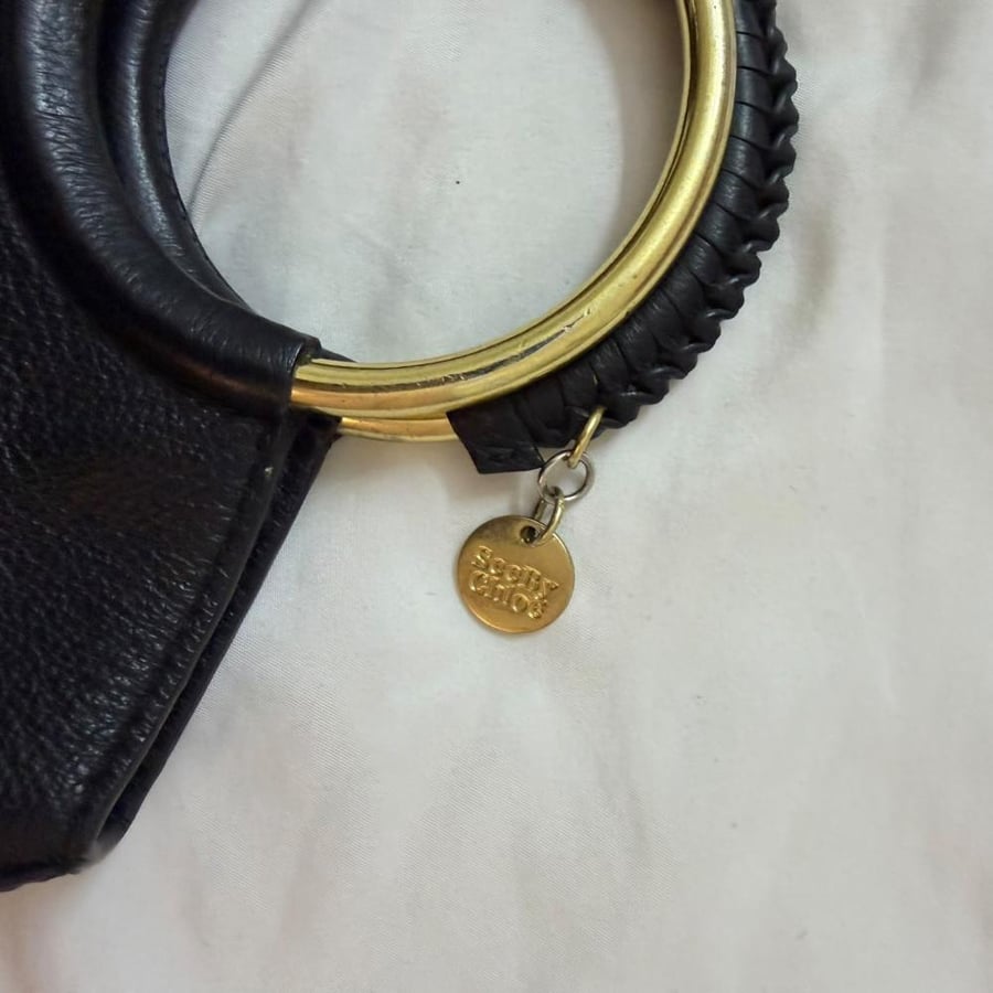 See By Chloé Black Leather Ring Handle Bucket Bag