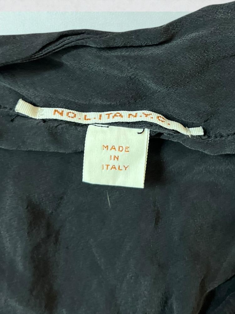 Nolita NYC Black Silk Wrap Top- m size