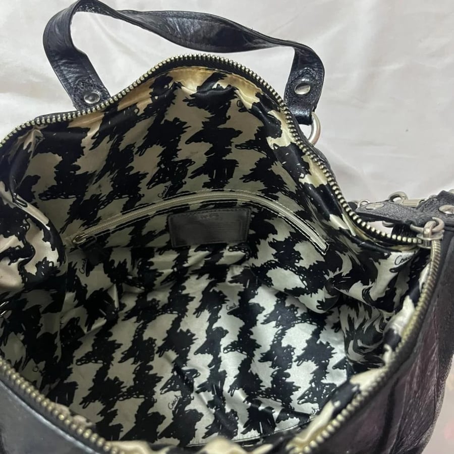 Coach Black Patent Leather Tote Bag