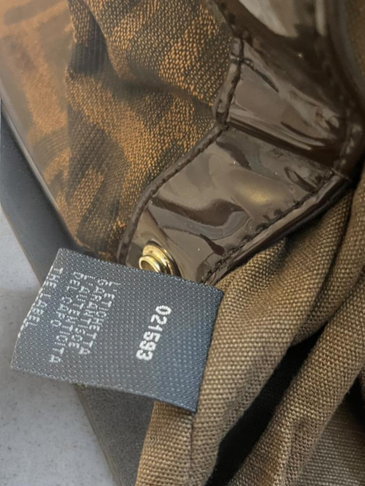 Fendi Zucca Canvas and Leather Borsa Chef Tote
