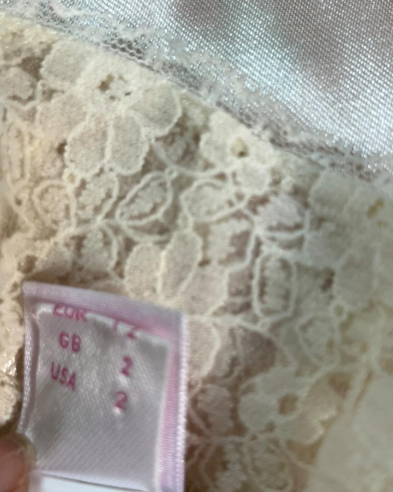 Fifi Chachnil Cream Lace Button-Up Playsuit / Romper - Size EUR 34 / GB 2 / USA 2