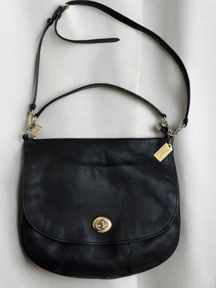 Coach Black Leather Shoulder Bag