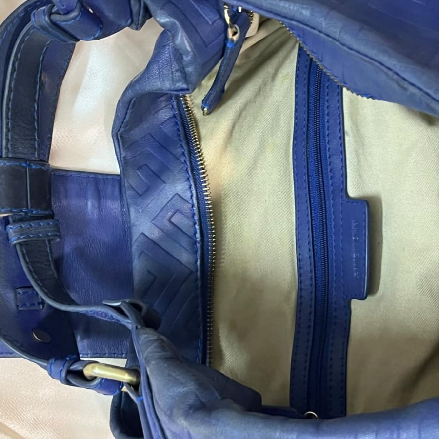 Givenchy Blue Monogram Leather Hobo Bag