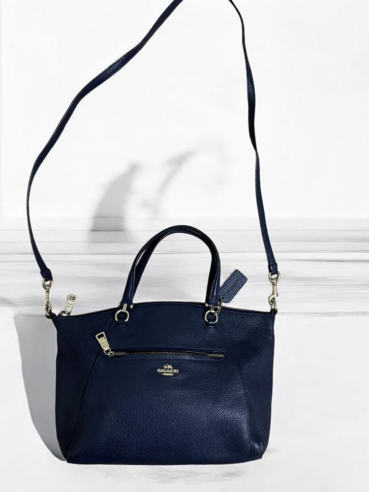 Coach Blue Leather Prairie Satchel