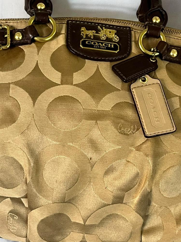 Coach Madison Signature Satchel with Shoulder Strap