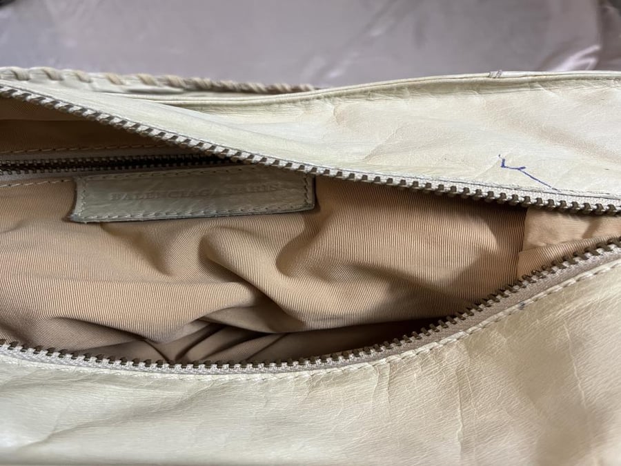 Balenciaga Beige Leather Tote Bag
