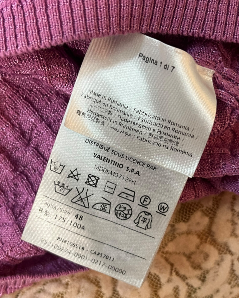 M Missoni Purple Cable Knit Vest a size L