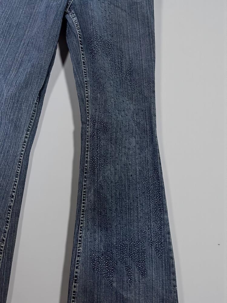 Oltre Blue Denim Bell-Bottom Jeans - Size 44 (EU)