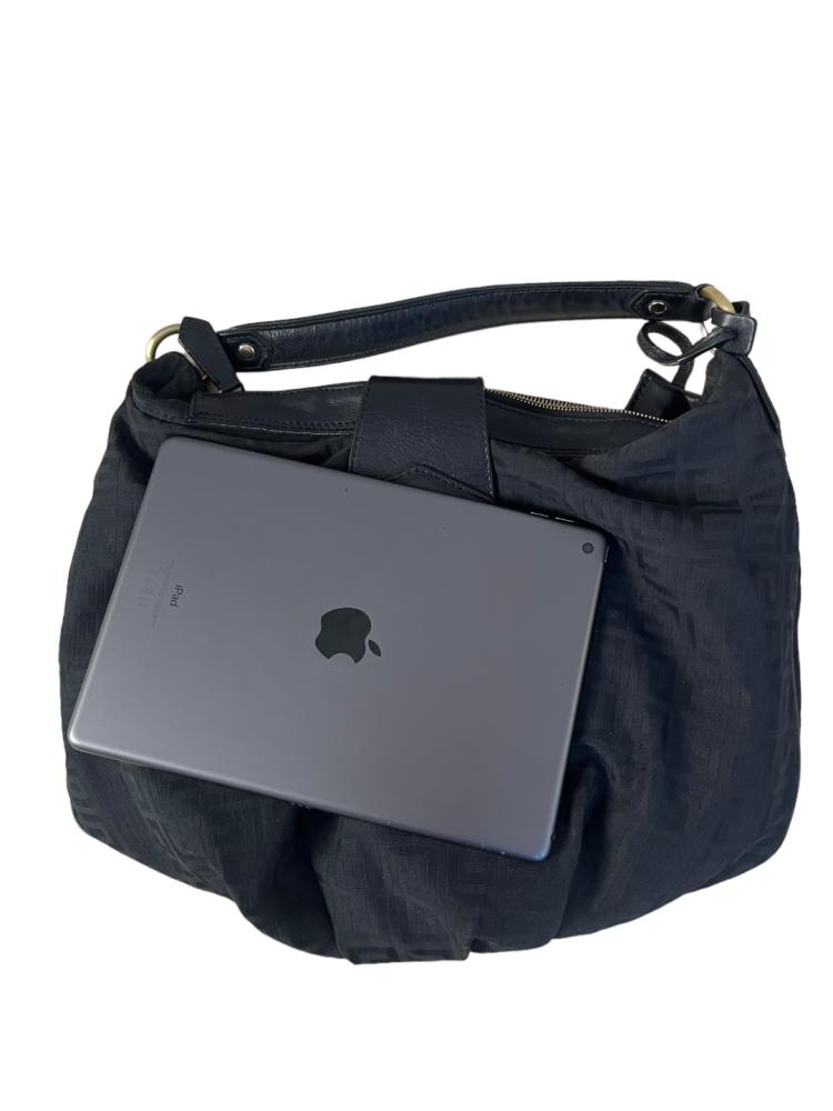 Givenchy Black Monogram Canvas And Leather Flap Hobo