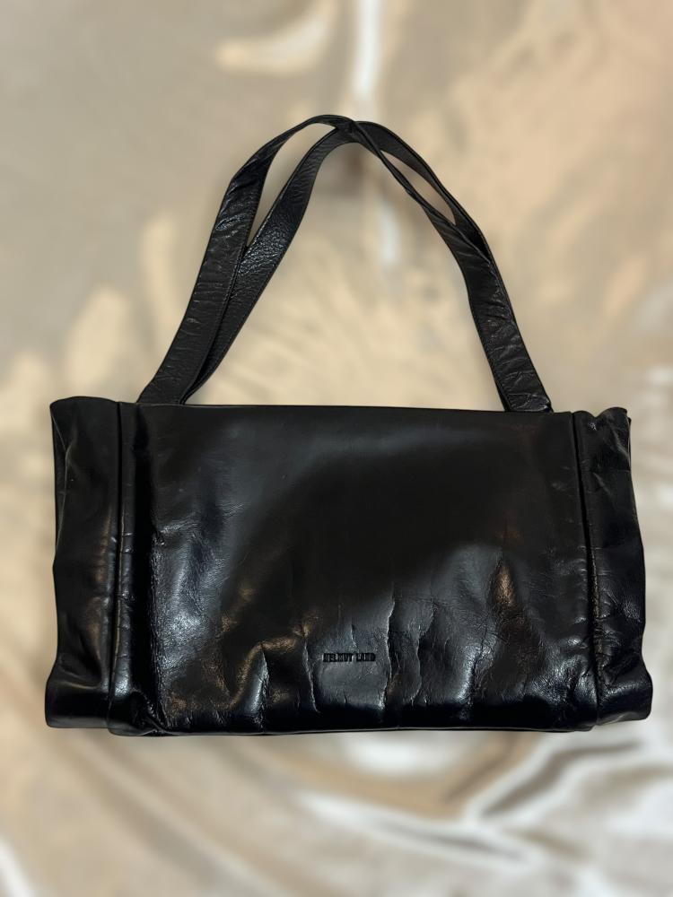 Helmut Lang Black Leather Shoulder Bag