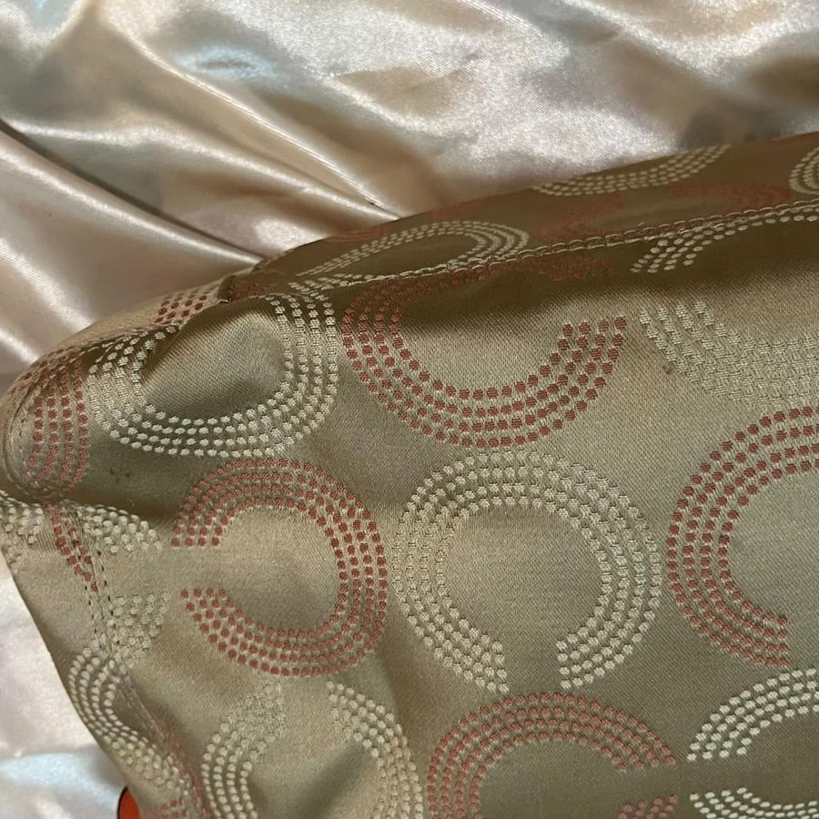 Coach Signature Dot Jacquard Shoulder Bag (Tan & Terracotta)