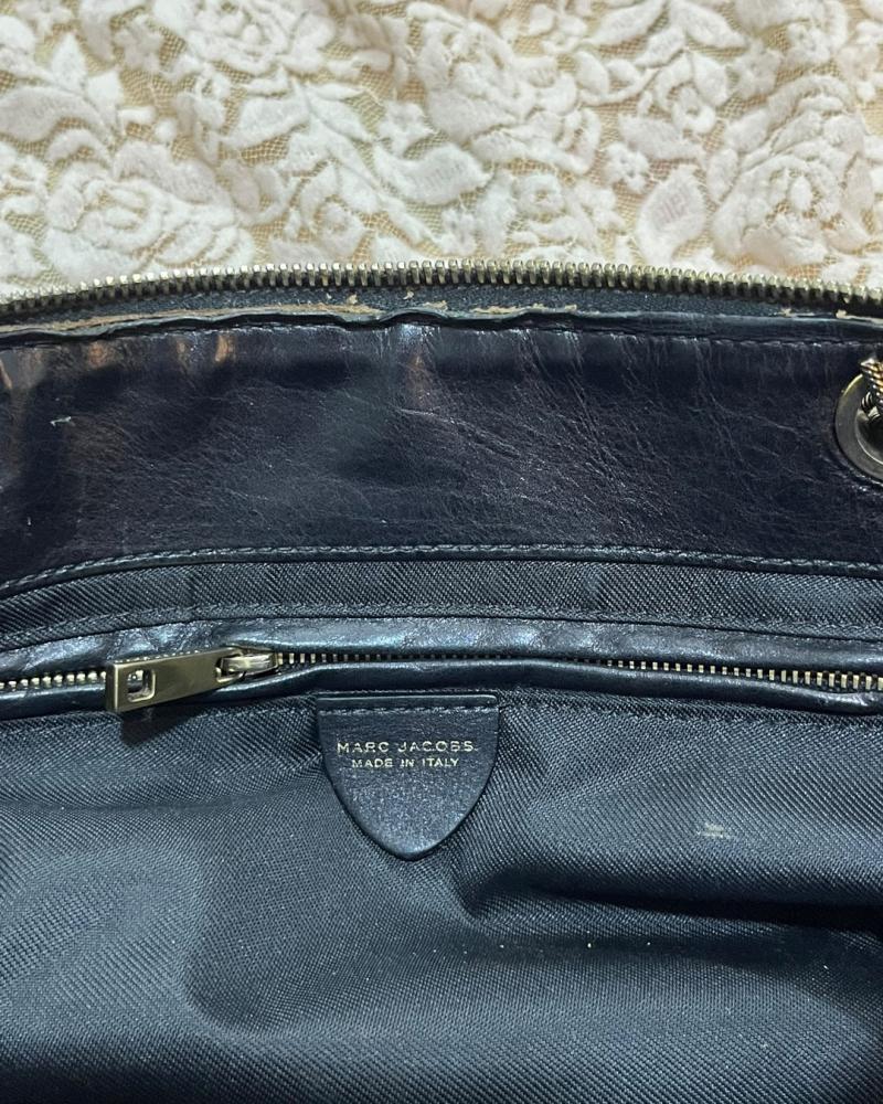 Marc Jacobs Black Leather Chain-Strap Shoulder Bag