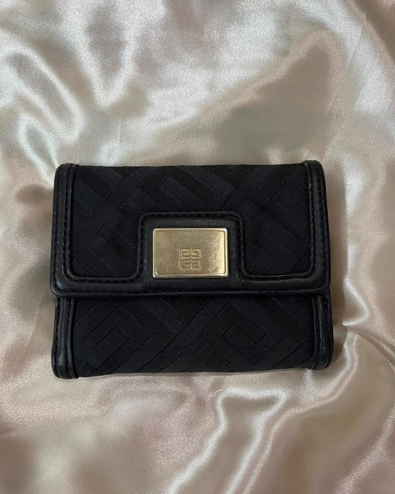 Givenchy Black Logo Canvas Small Wallet