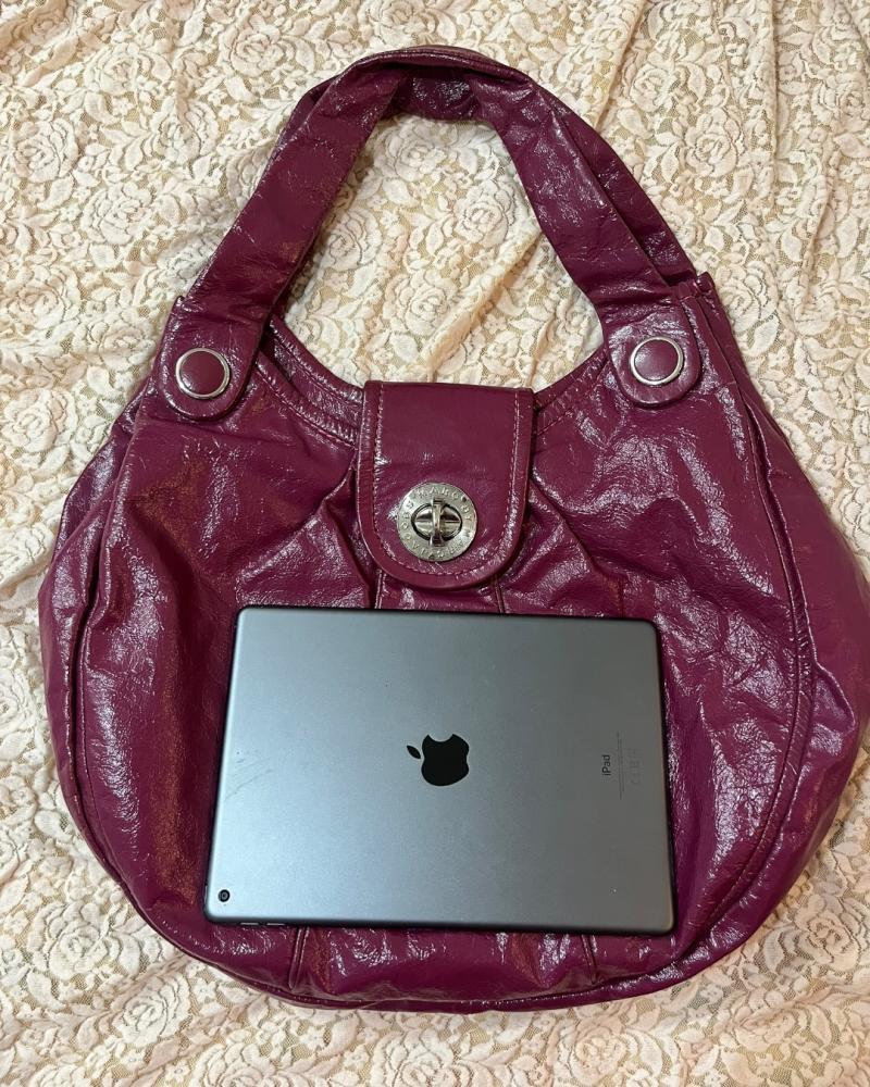 Marc by Marc Jacobs Plum Patent Leather Hobo Bag