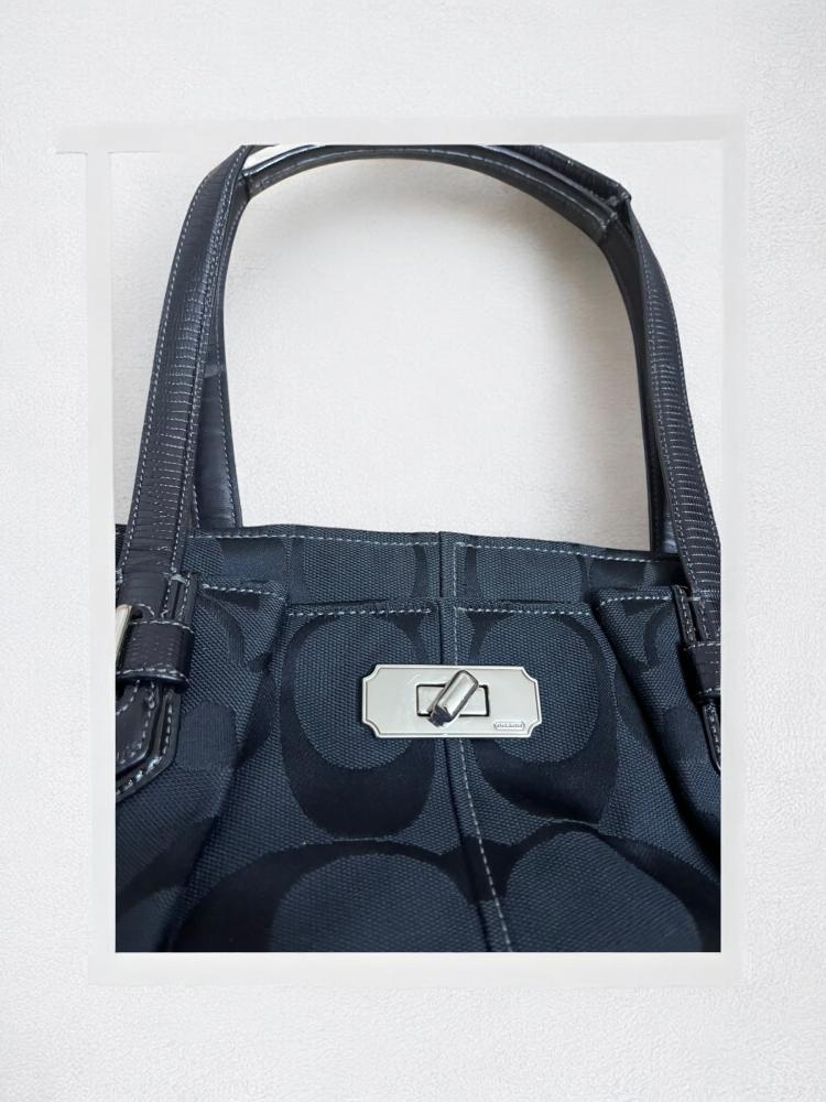 Coach jacquard handbag