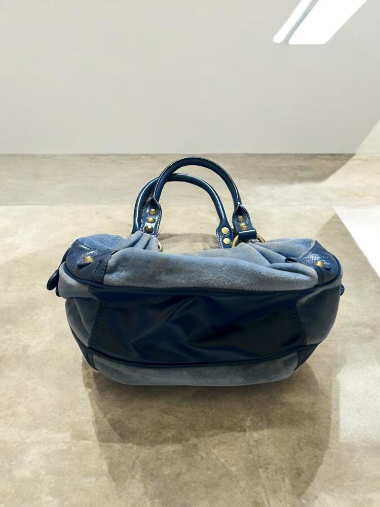 ‏Juicy Couture Blue Blinged Crown Fluffy Bag  “very rare edition “