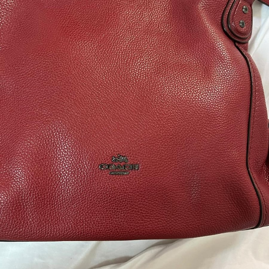 Coach Burgundy Leather Tote Bag