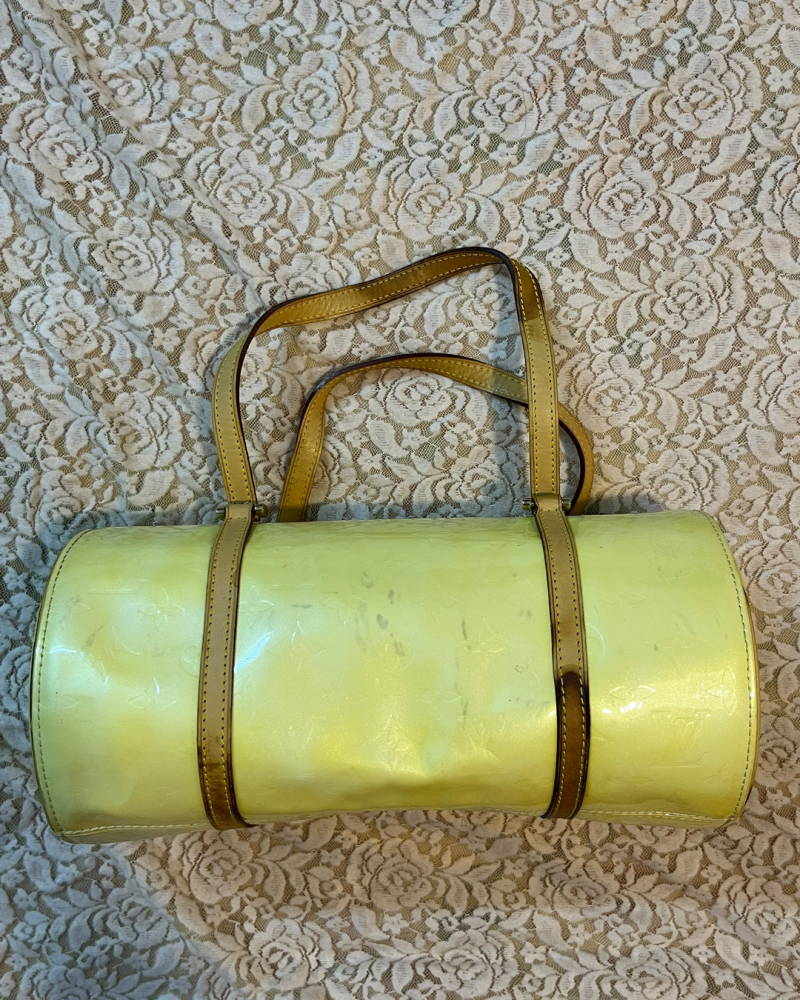 Louis Vuitton Vernis Lemon Yellow Papillon Bag
