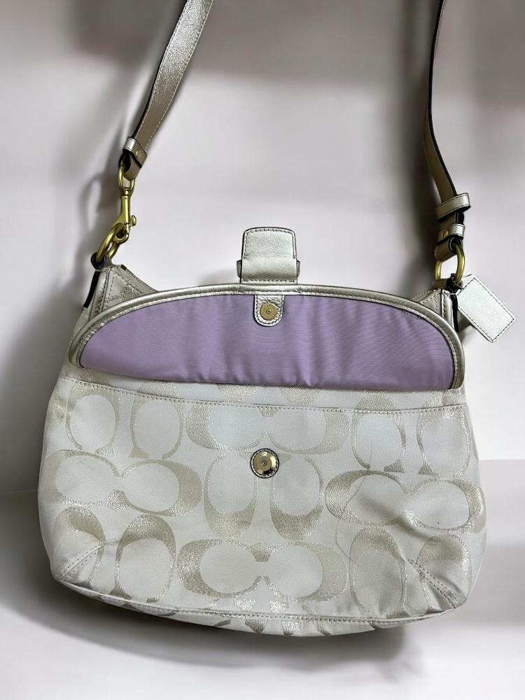 Coach Soho Signature Metallic Flap Duffle