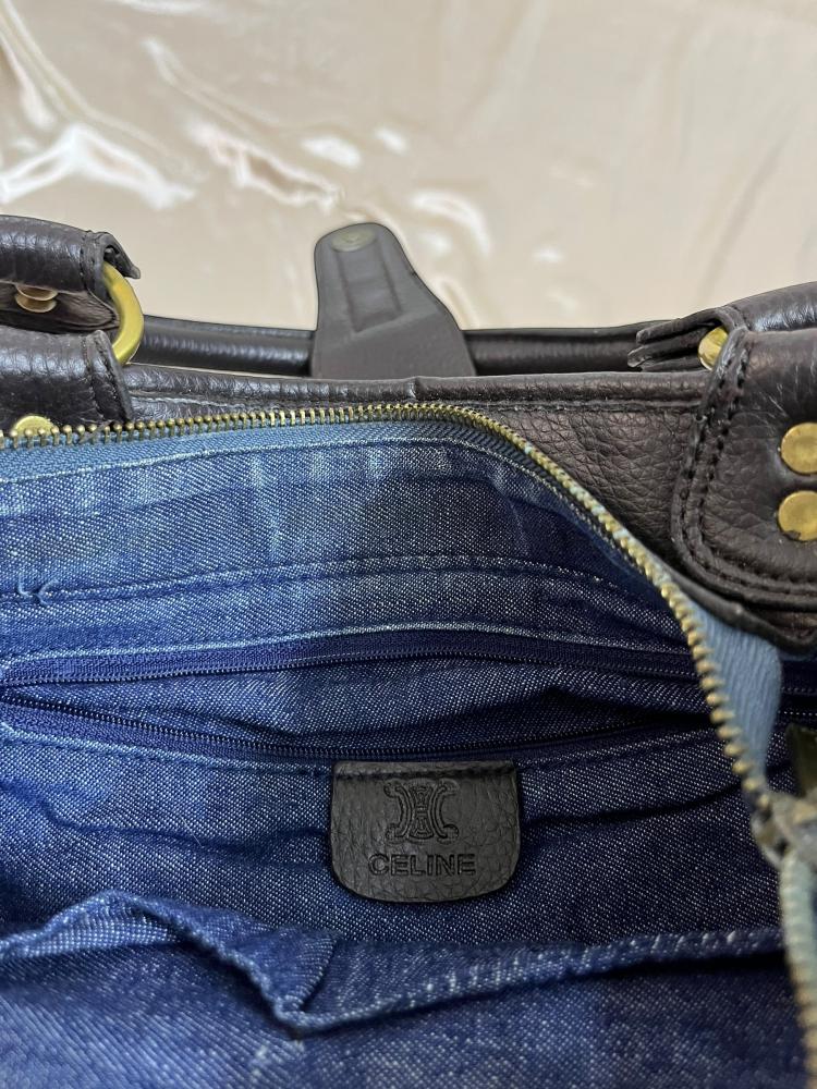 Celine Blue Monogram Canvas Tote Bag