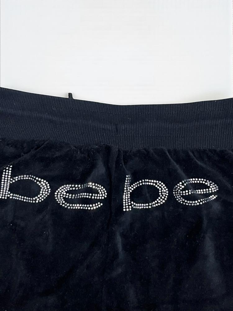 Bebe Black Velour Sweatpants - Size M