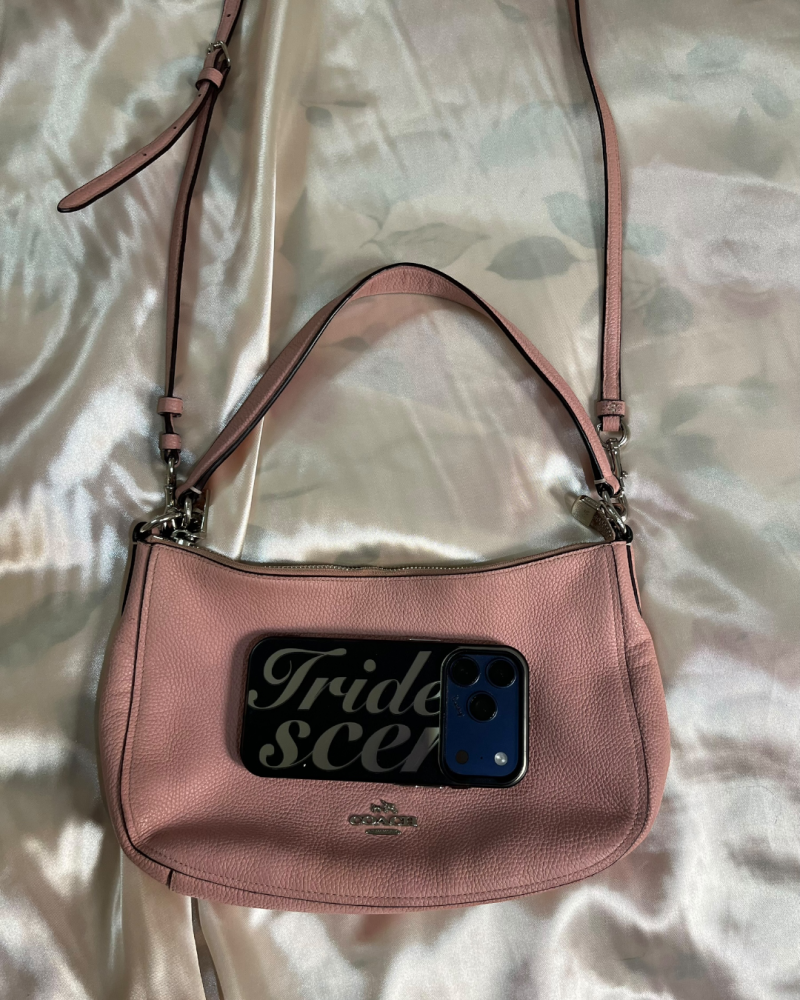 Coach Pink Pebbled Leather Convertible Shoulder Bag