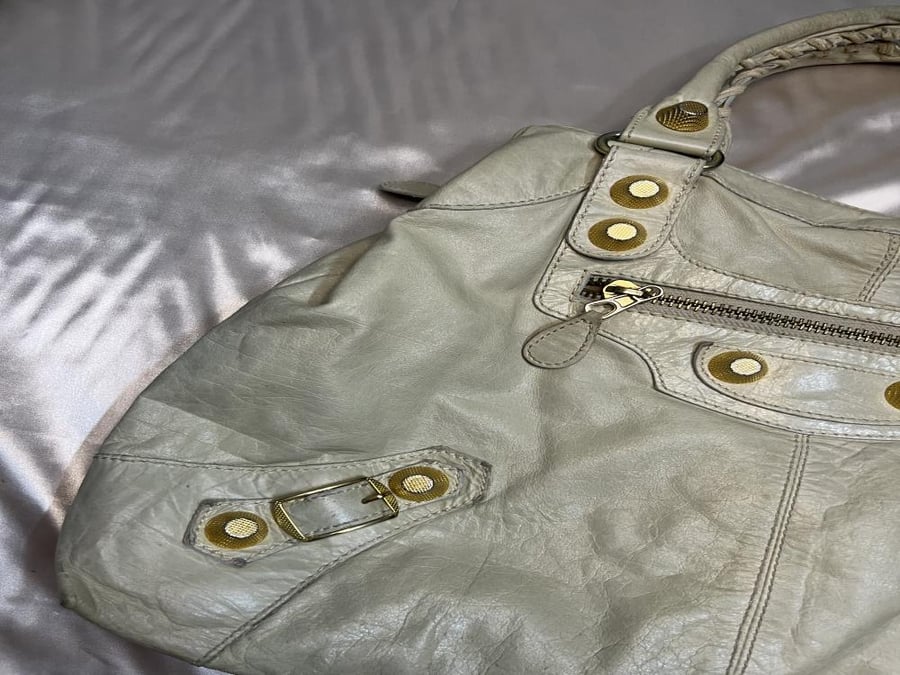 Balenciaga Beige Leather Tote Bag