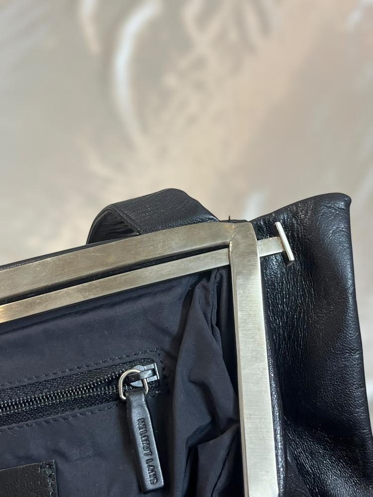 Helmut Lang Black Leather Shoulder Bag