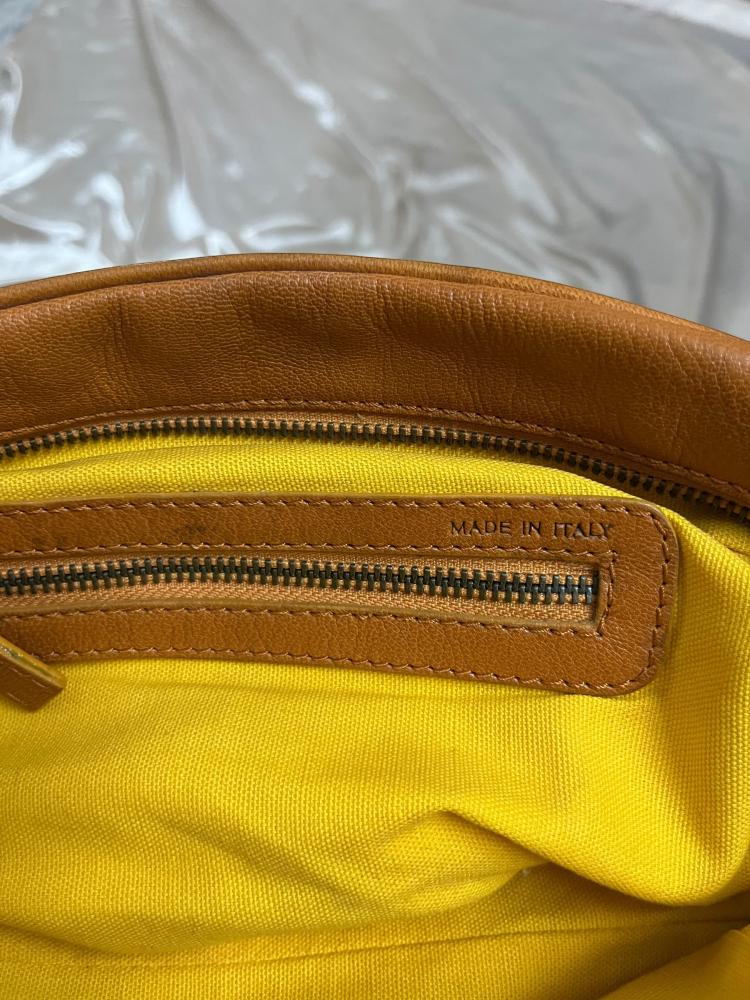 Moschino Orange Leather Handbag