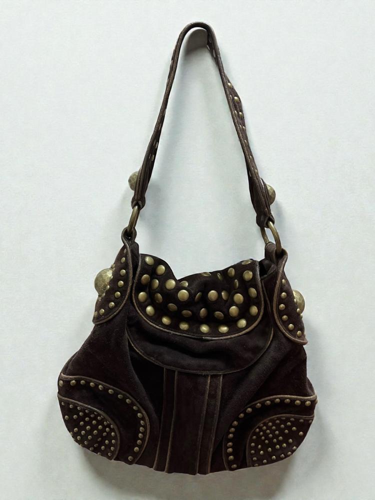 DKNY Brown Studded Bag
