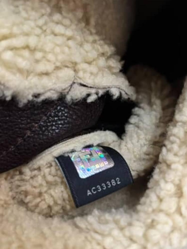 Fendi Grande Shearling Trimmed Hobo, 2005 winter collection