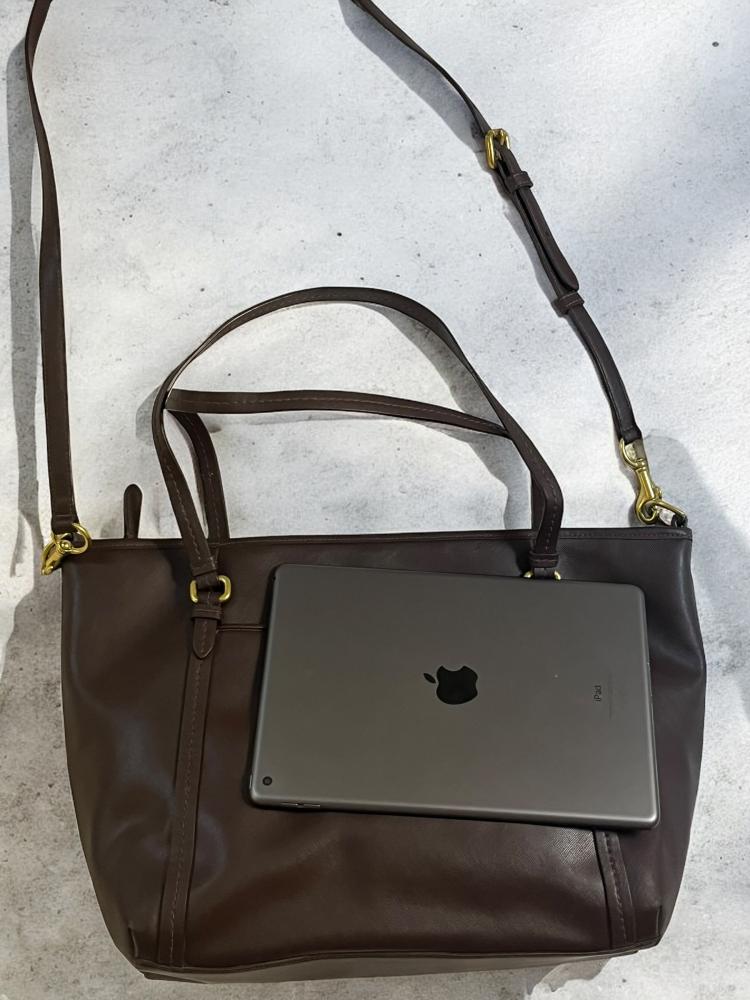Coach Brown Leather Large Peyton Top Handle Bag