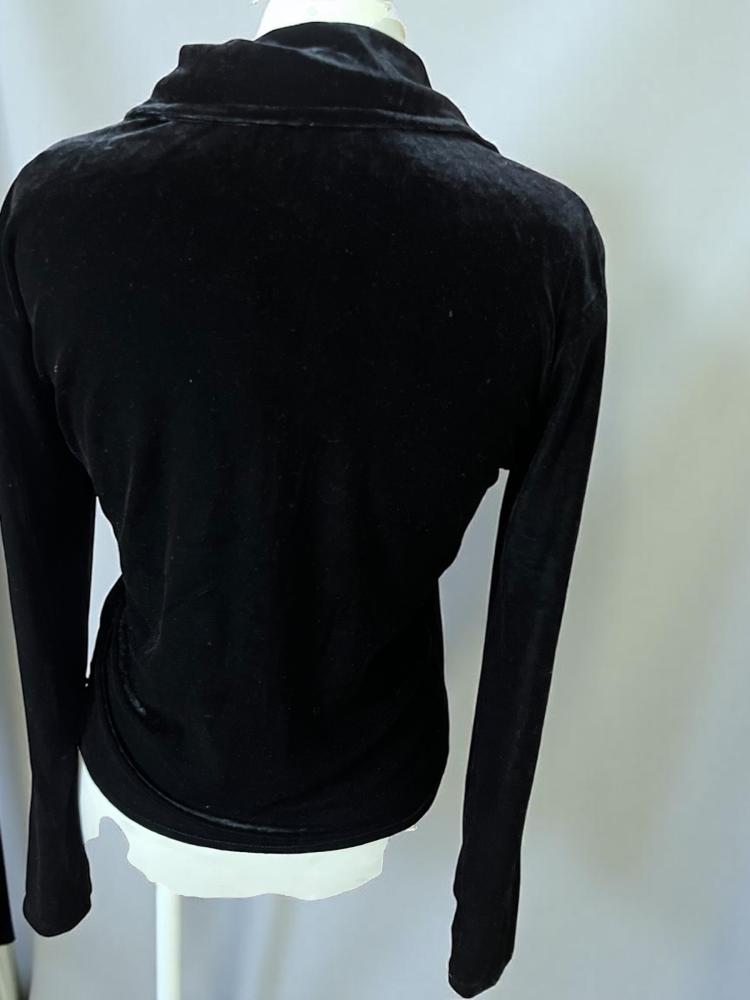Tapouze Paris Black Velvet Blouse size :s-m