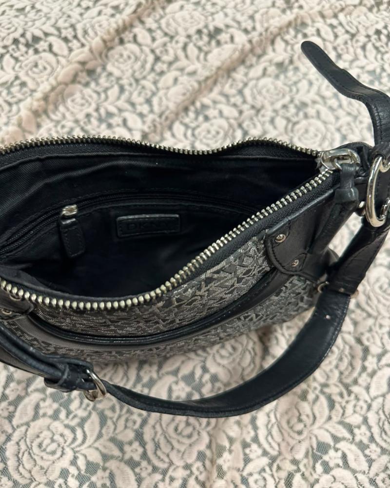 DKNY Patterned Shoulder Bag — Black Trim