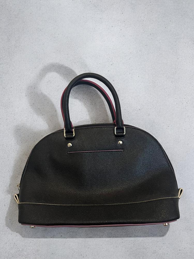 Coach Sierra Satchel - Black With Pink Multi Edgeprint