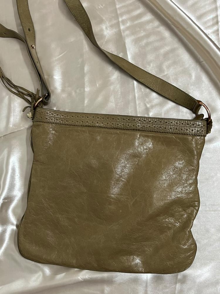 Balenciaga Olive Green Leather Bag