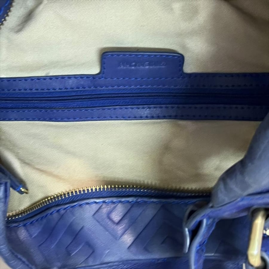 Givenchy Blue Monogram Leather Hobo Bag
