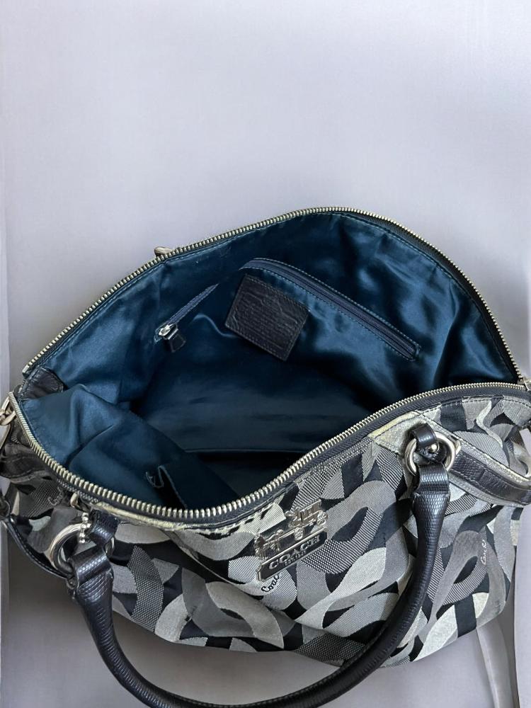 COACH SIGNATURE MONOGRAM BUCKLE DETAIL 2 WAY SHOULDER BAG