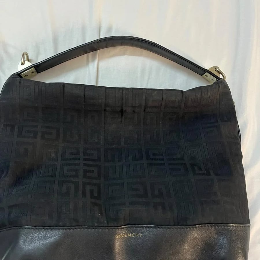 Givenchy Black Monogram Jacquard Hobo Bag