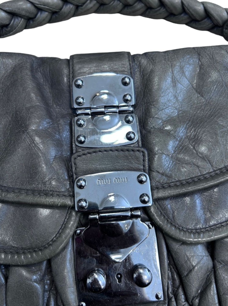 Miu Miu MATELASSE LUX LEATHER COFFER HOBO