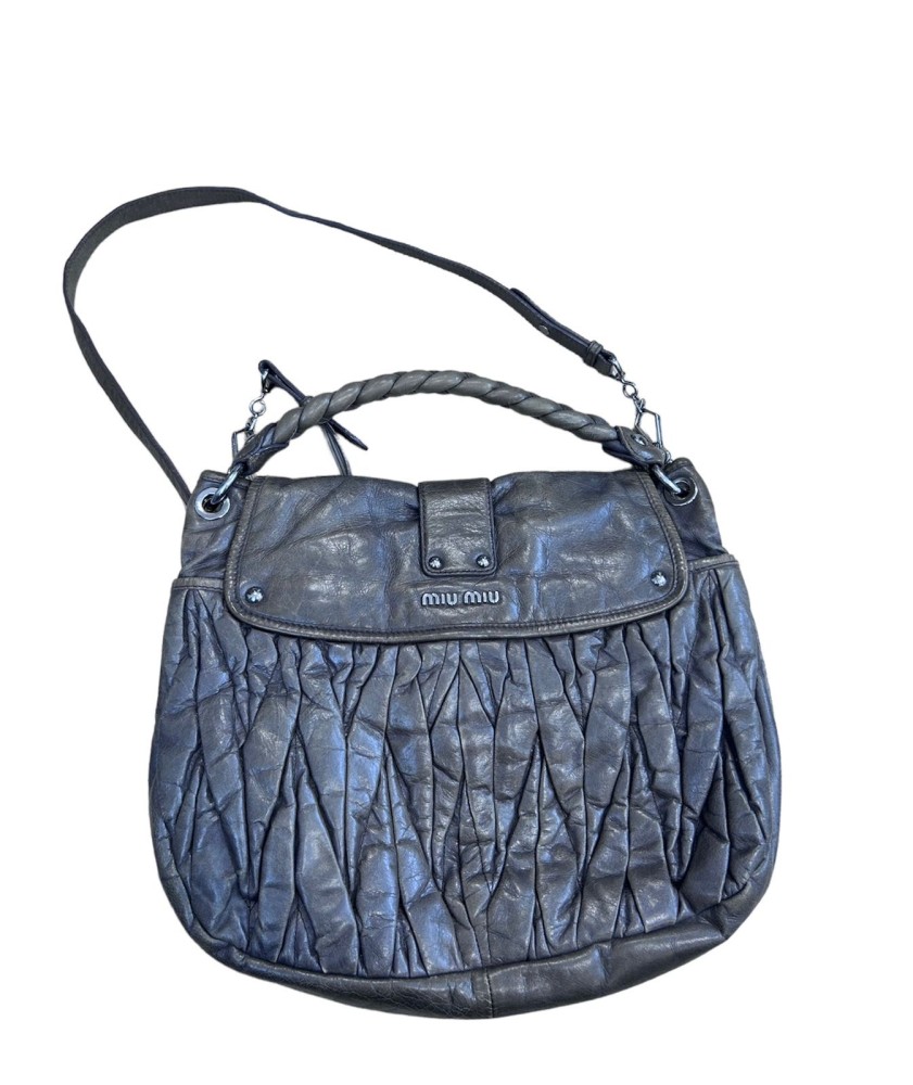 Miu Miu MATELASSE LUX LEATHER COFFER HOBO