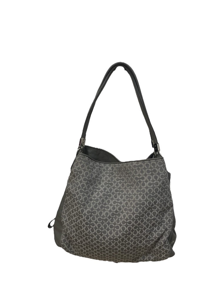 Coach Coach Grey Signature Canvas and Leather Edie 31 Shoulder Bag