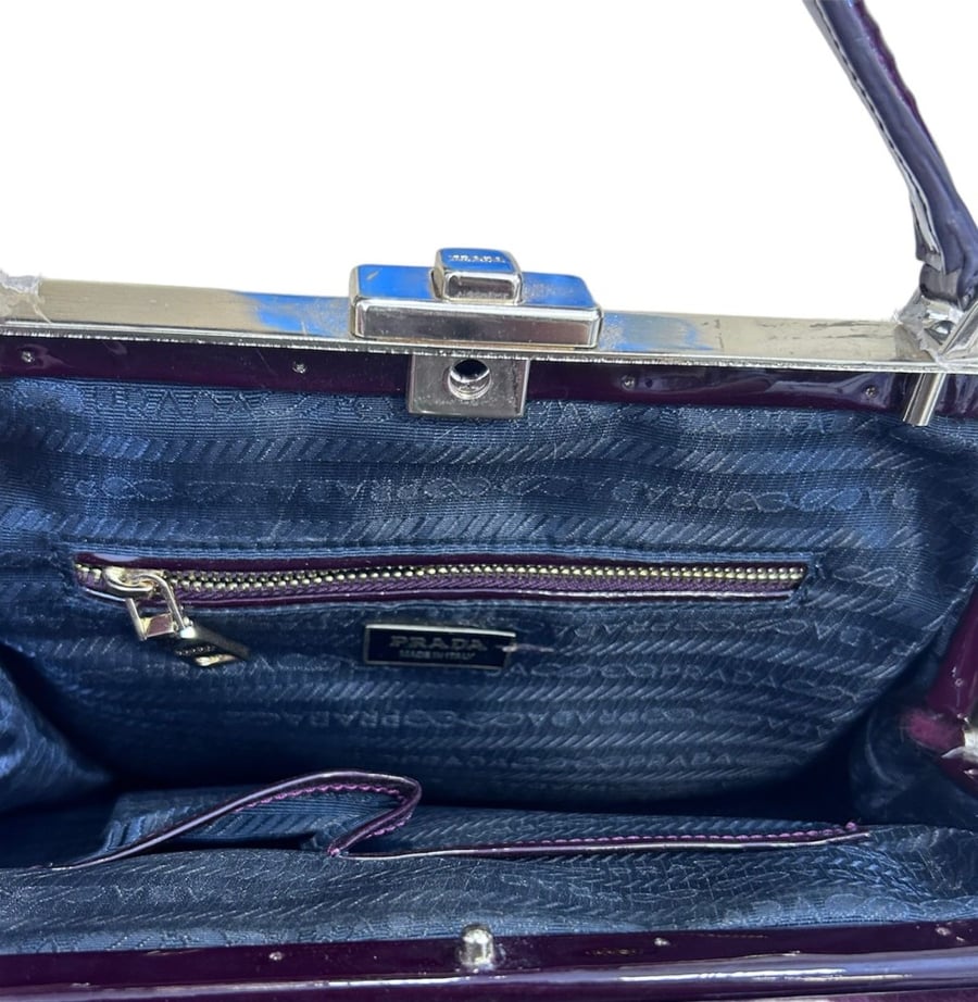 Prada Panier shearling larg bag in purple