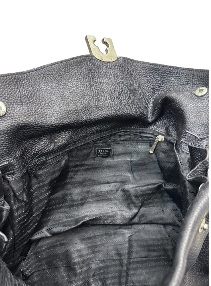 Prada black leather bag